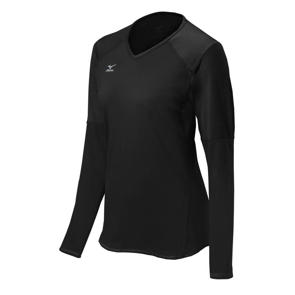 Damske Dresy Mizuno Techno VI Long Sleeve Volejbalove Čierne Vypredaj NCRG38091